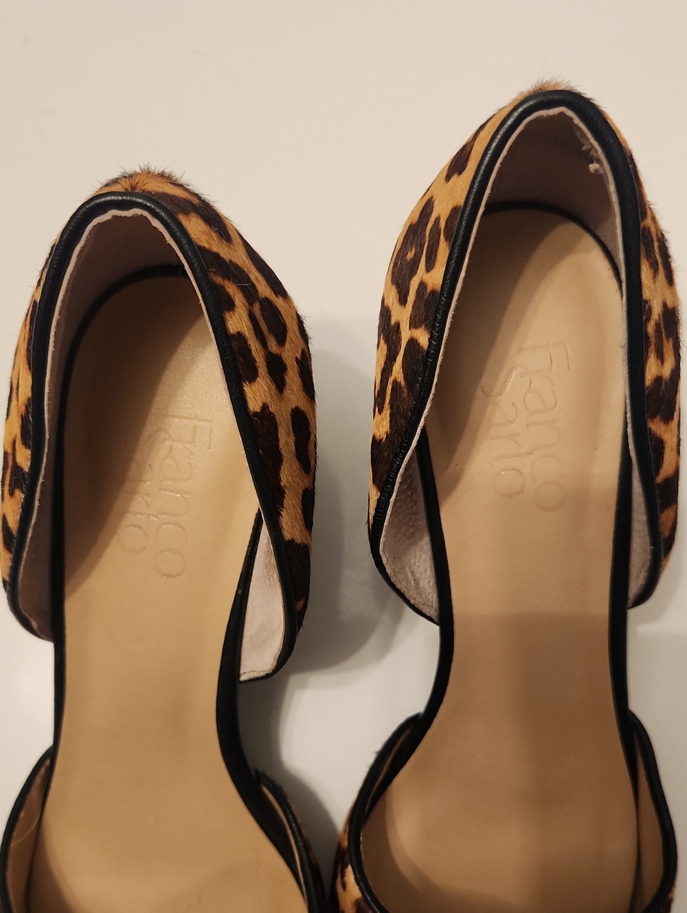 Franco Sarto Leopard Print Wedge Pumps - Picture 3 of 8